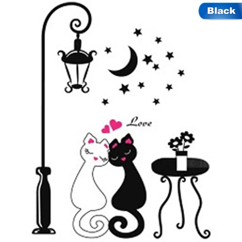 Beberapa Kucing Kucing Stiker Dinding Living Room Lucu Kartun