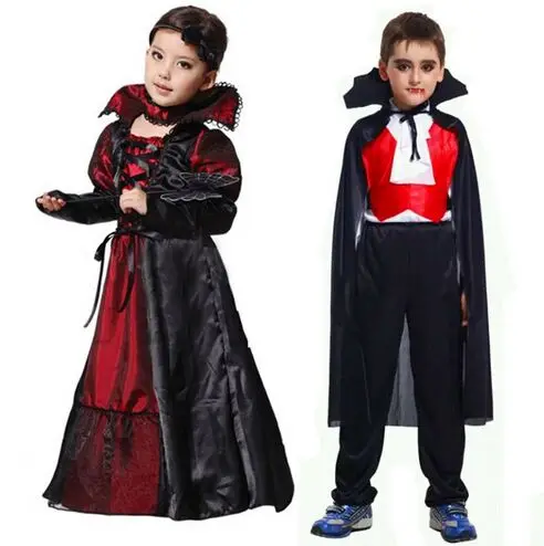 cagiplay boy girls costumes vampire queen childrens day halloween kids black lace party dress necklace set boy couple clothing - Halloween Costumes For Boy And Girl cagiplay boy girls costumes vampire queen childrens day halloween kids black lace party dress necklace set boy couple clothing - Halloween Costumes For Boy And Girl