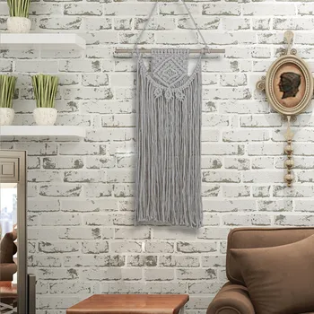 

Hand-Woven Cotton String Wall Hangings Decorative Art Crafts Home Furnishing Background Wall Hanging Murals Ornament Tapestry