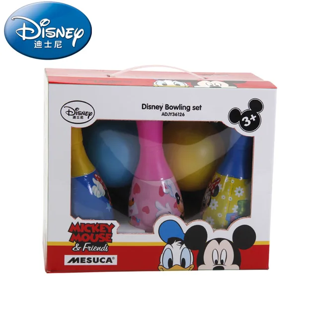 Special Offers 2019 Disney new Children's Bowling Set Cartoon Print Sports Toy Minnie boys educational toys girls frozen gifts