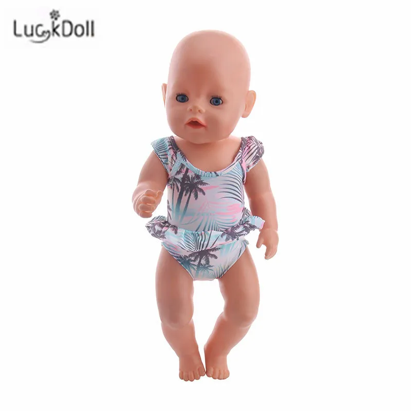 LUCKDOLL Купальник Модный костюм подходит 18 дюймов Американский 43 см Детские аксессуары для кукол, игрушки для девочек, поколение, подарок на день рождения