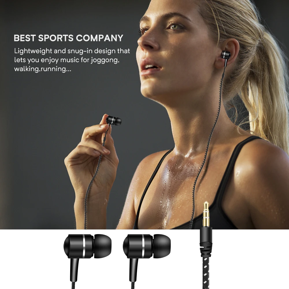 D6 проводные наушники 3 5 мм Handsfree с микрофоном для TWS Pro металлические стерео
