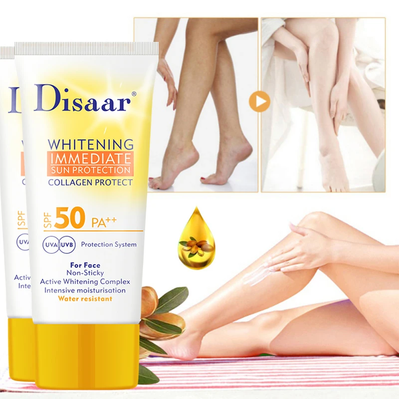 

Disaar Facial Body Sunscreen Whitening Sun Cream Sunblock Skin Protective Cream Anti-Aging Oil-control Moisturizing SPF 50 Face