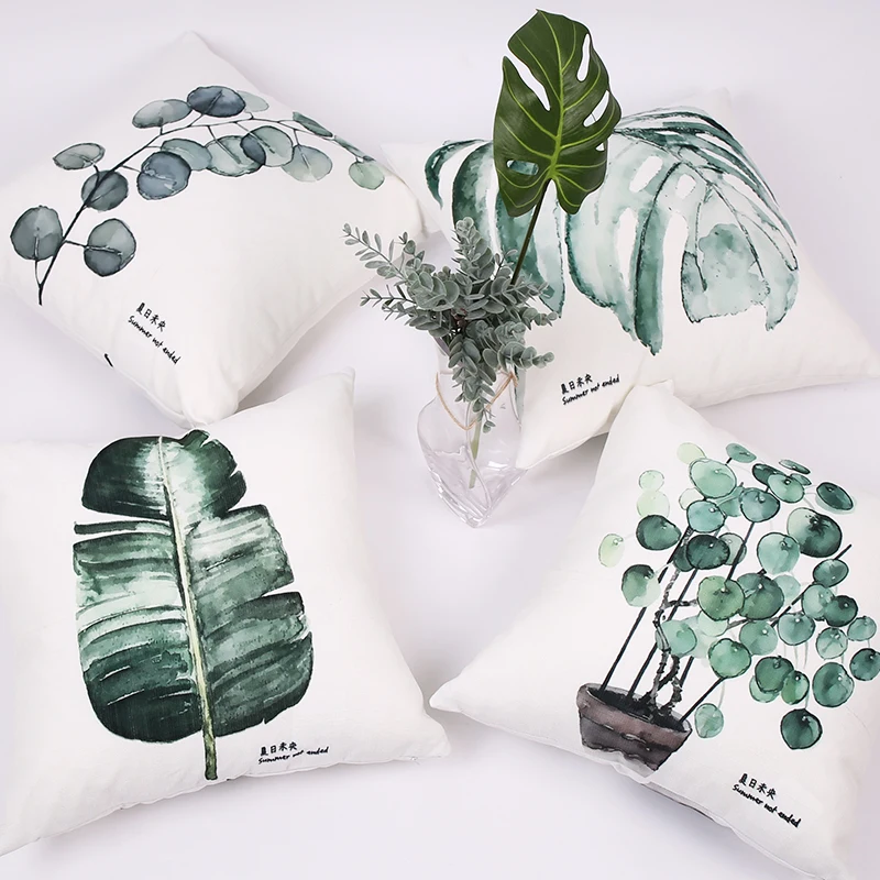 Ins Nordic style pillow pillows pillowcase without core plant, Sen sofa pillow cushion, art and antique living room Ins Nordic style pillow pillows pillowcase without core plant, Sen sofa pillow cushion, art and antique living room