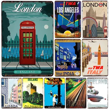 

New Famous London Metal Vintage Metal Signs Home Decor Vintage Tin Signs Pub Home Decorative Plates Metal Sign Wall Plaque Metal