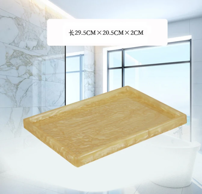 

Nordic Style Exquisite Storage Trays Kitchen Organizer Decorative Dish Tray High Quality Resin Shell Hotel Bathroom Tray LFB244