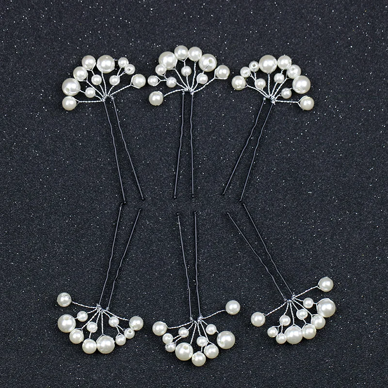 Handmade Pearl hair pins  6pcs  (2)