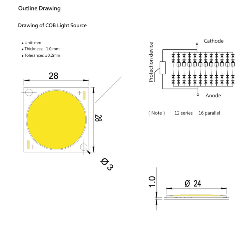  MARSWALLED High CRI 90+ High Power Density COB LED Daylight White DC36-38V 2.5A 100W 10000LM for Fl - 32861523677