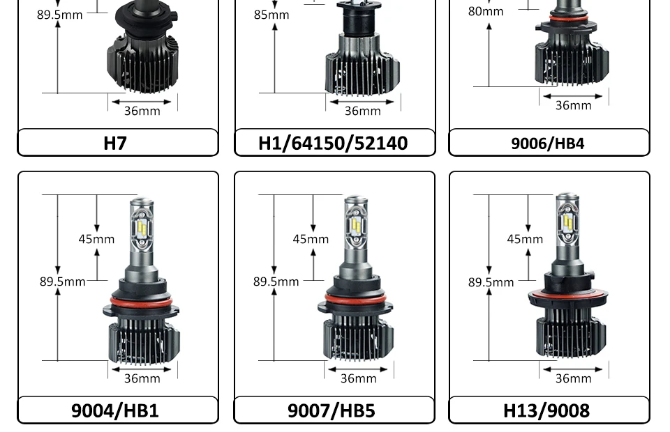 AmmToo H4 H7 светодиодный автомобилей головной светильник H11 H13 H1 9004 Автомобильный светодиодный лампы комплект лампы 9005 9006 9012 72 Вт 12000LM Замена Автомобильная Противо-Туманная светильник лампочка