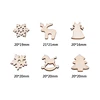 100Pcs Christmas Wooden Pendants Ornaments DIY Wood Crafts Xmas Tree Ornaments Snowflake Christmas Party Decorations for home ► Photo 3/6