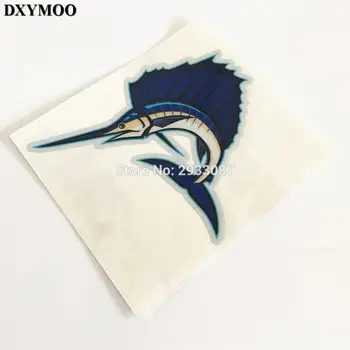 

4 Sizes Creative Fishing Lure Swordfish Car Sticker Decals Reflective for Car Window Tail Fish Tank H0014