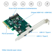 Новинка; Лидер продаж PCI-E 4X USB 3,1 Тип-C Тип-SATA Питание двойной Порты и разъёмы жесткий диск настольный компьютер express контроллер адаптера