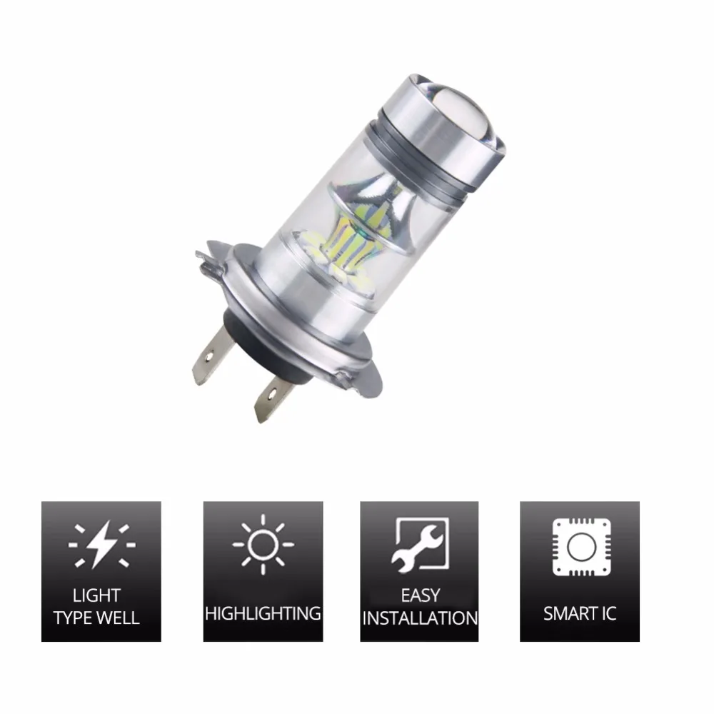 Автомобисветильник светодиодные противотуманные фары MeeToo H7 H1 H11 HB3 9005 HB4 9006 SMD 2030