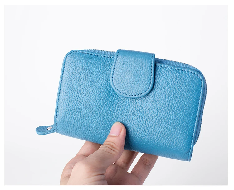 premim wallet card holder blue