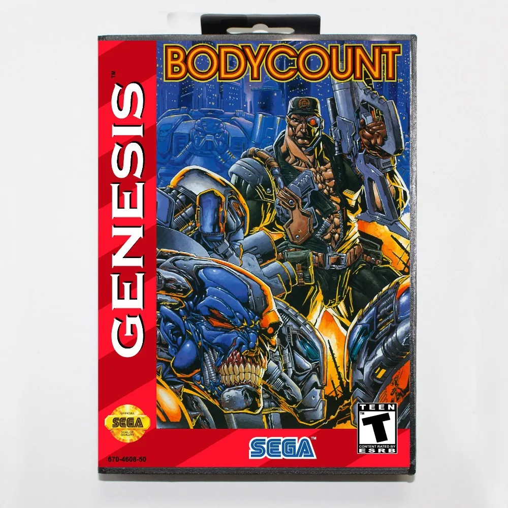 Body Count 16 bit MD Game Card With Retail Box For Sega Megadrive