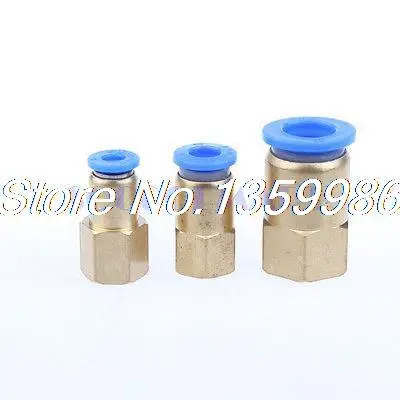 

10Pcs Nickel-plated Pneumatic Piping Quick Connecting Fitting