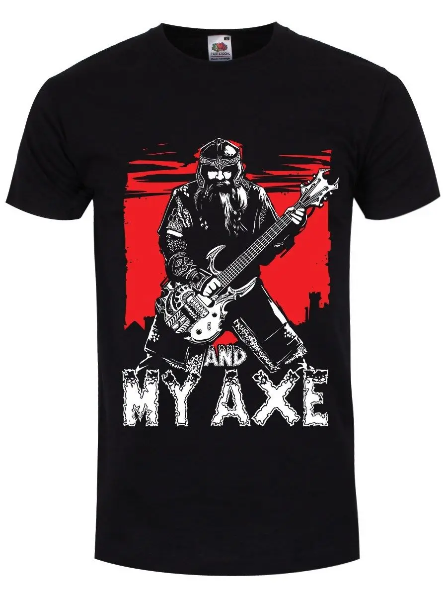 And My Axe Men's Black T-shirt Hip Hop  Clothing Cotton Short Sleeve T Shirt top tee Summer 2018 100% Cotton