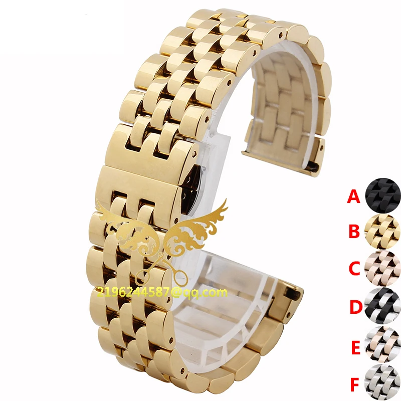 2015 New 17mm Hot Sale New Fashion 6 Colors Replacement Stainless Steel Watch Band Free shipping