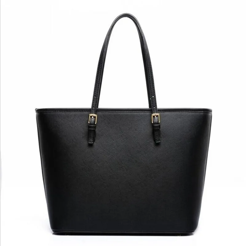 Большая сумка, модная женская сумка из искусственной кожи, короткая сумка на плечо, черная белая большая вместительная роскошная сумка-тоут, дизайнерская сумка - Цвет: Черный