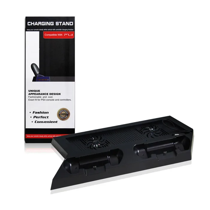 Черный концентратор USB Порты и разъёмы зарядная подставка для PS4 консоль многофункциональная охлаждающая подставка с вентиляторами для PS4 Беспроводной контроллер