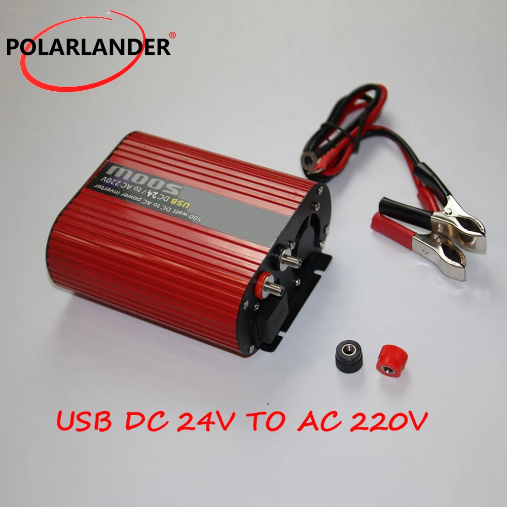 500W Car Inverter 12v 24v 110v 220v 50Hz Auto Inverter Cigarette