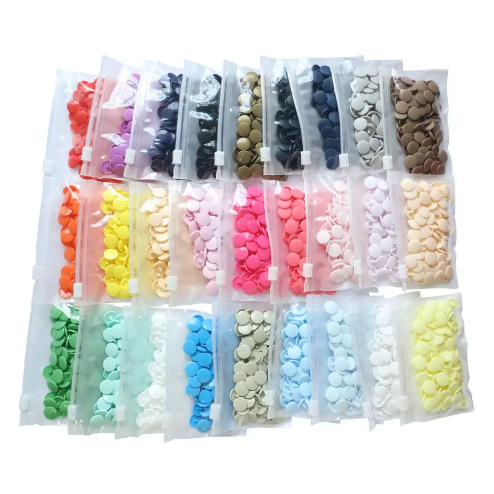 

Plastic Snap Fasteners T5 12mm 100Sets KAM Sew On Plastic Snap Button Size 20 Round For DIY Sewing Fabric Bib Baby