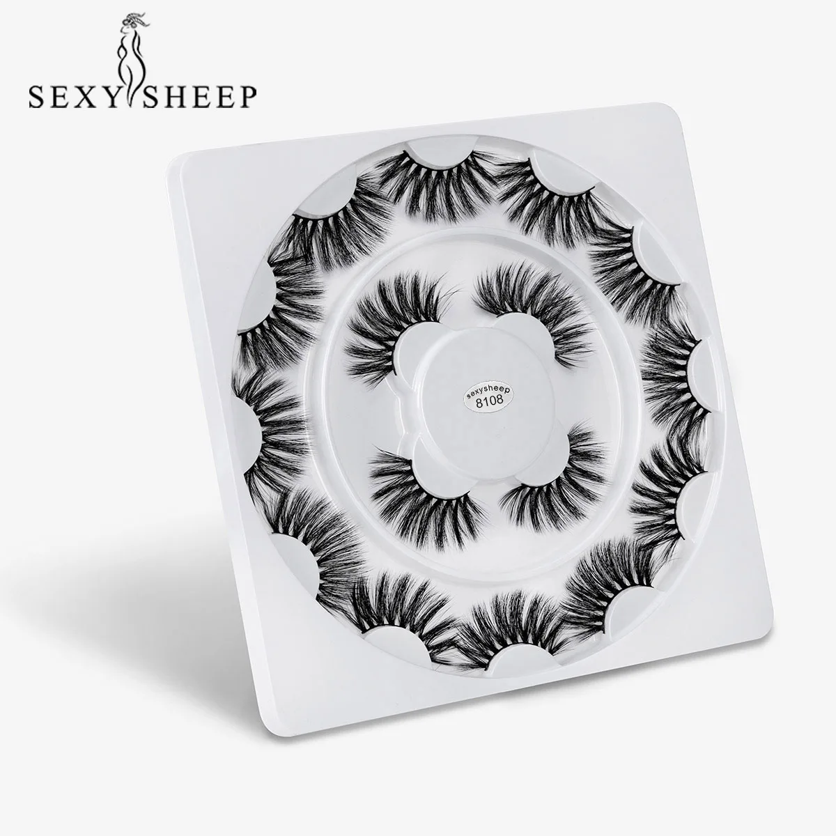 SEXYSHEEP 7/8 пар искусственный 3D норковые ресницы 25 мм Длинные Накладные объем макияж