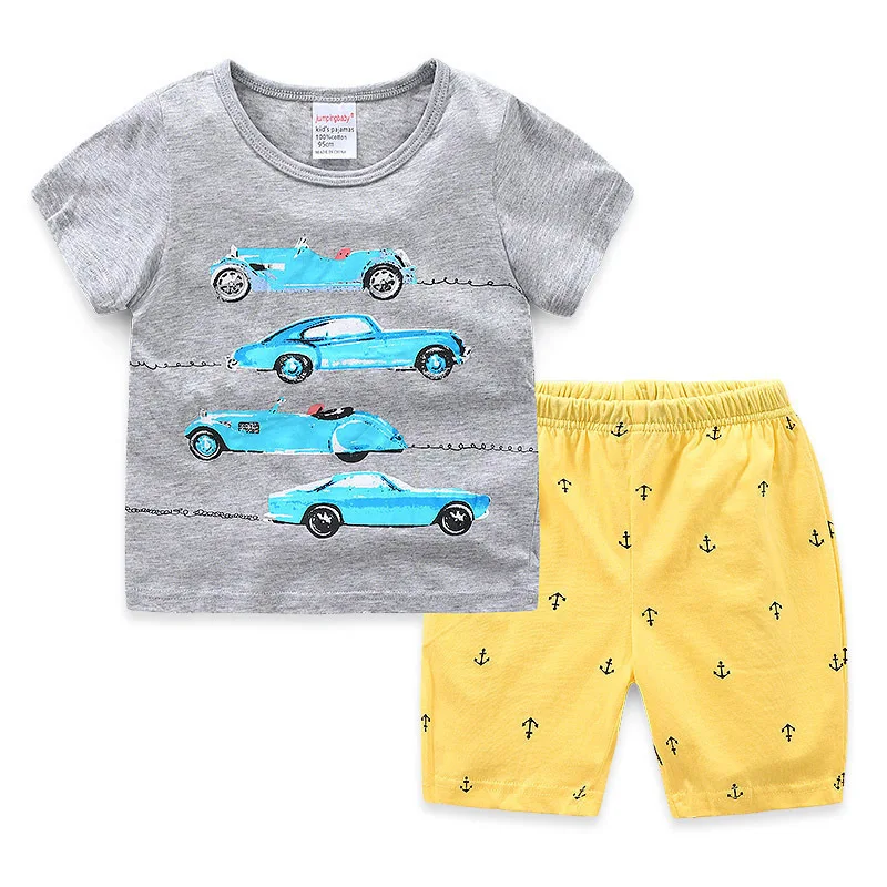 

Boys Summer Short Sleeve Pajamas Children Car Pajamas Children High Quality Pajamas Boys Clothing Sets
