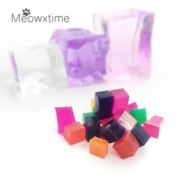 

New 50pcs 3d 5x5x5 square crystal soil hydrogel water beads for flower orbiz orbits growing jelly balls in water toy set orbis