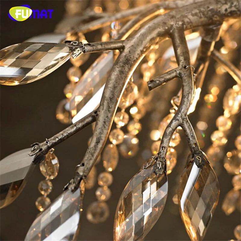 Люстра Светодиодная Хрустальная в виде ветки для спальни столовой|crystal chandelier led|k9