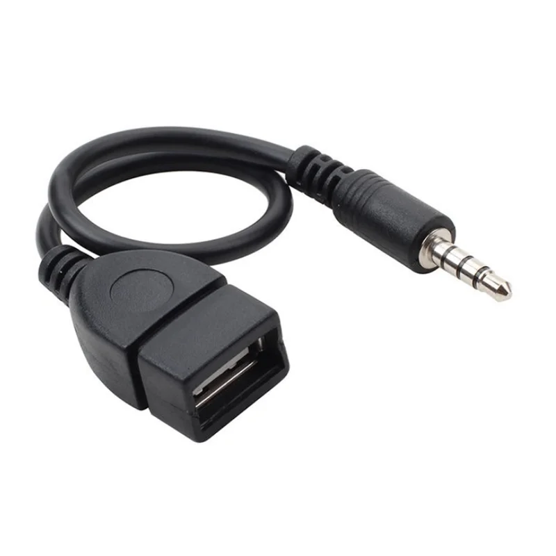 Автомобильный адаптер 1 шт. штекер Mp3 AUX аудио разъем USB 3 5 мм аудиокабель белый