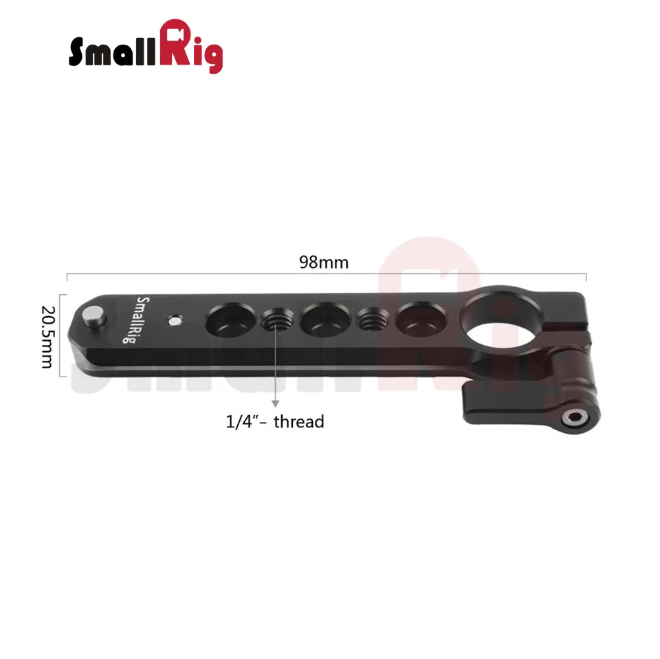 SmallRig Safety NATO Rail 98 мм длиной(4 дюйма) с 15 мм зажимом для штанги 360 Регулировка угла легко монтируется EVF и Rod-1910