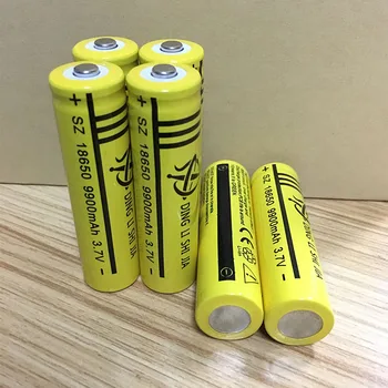 

DING LI SHI JIA 10pcs 18650 rechargeable battery 3.7V 9900mAh Lithium li-ion Bateria Torch Flashlight batteries