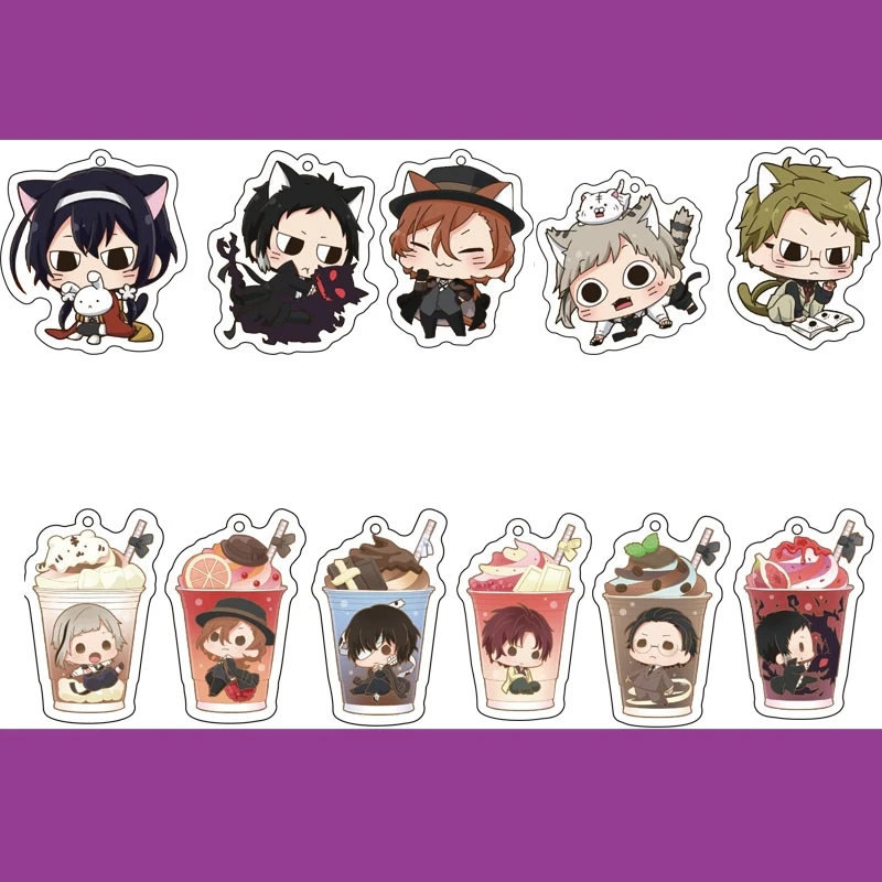

Anime Bungo Stray Dogs Dead Apple Nakajima Atsushi Cite Keychain Cosplay Acrylic Figure Keyring Pendant Charms Hanging Ornament