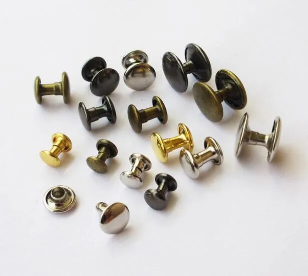

round double heads sides rivets cap stud for bag, hat, shoe,clothes,jeans,leather chocker decoration diy craft accessory