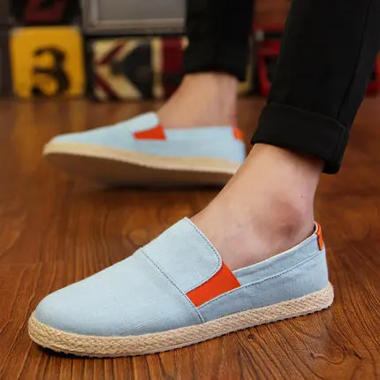 Custom Mens Shoes Classic Colorful Stripes Slip-on Canvas