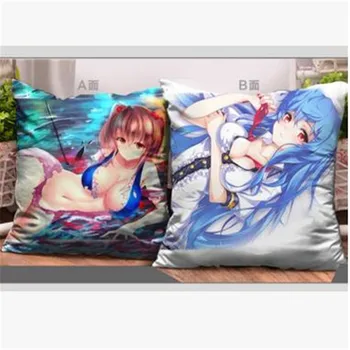 

TouHou Project Anime cartoon pillows 43x43CM Anime Decorative pillow cushion Soft Two-sided Printed pillow Christmas Gifts