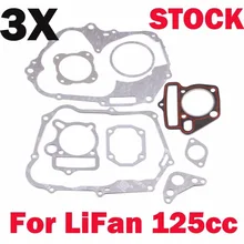 3 комплекта 125cc двигатель Lifan прокладка для Atomik/Pitpro/Dirt bike/багги