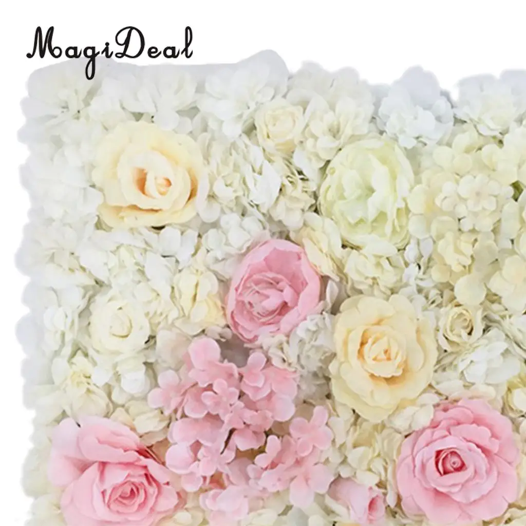 Artificial Flower Roses Wall Panel Wedding Stage Backdrop Home Shop Window Decorative Forals 7 Colors Pick