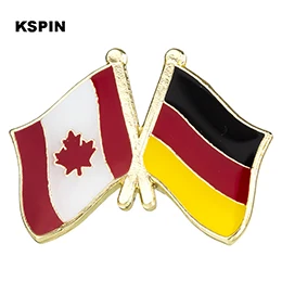 Канада дружба значок с флагом страны Крест Флаг значок брошь в виде флага Национальный флаг нагрудные булавки международные путешествия булавки коллекции - Окраска металла: KS2049