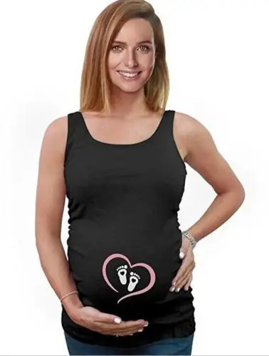 Летний беременных Для женщин беременности и родам платья без рукавов черная рубашка, на каждый день, жилет топы с бретельками и беременности и родам свободные хлопковые майки, одежда