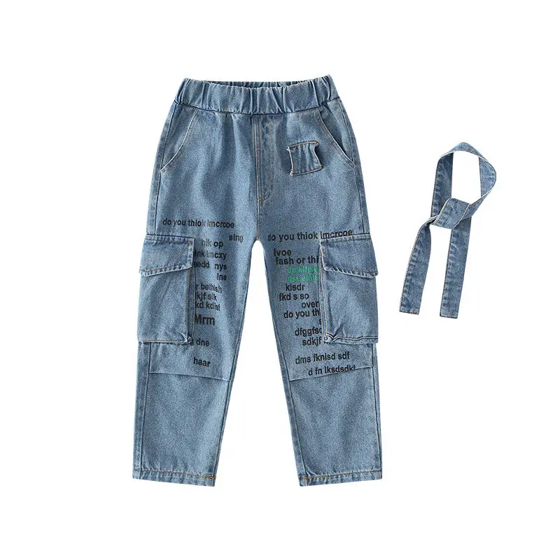 Джинсовые брюки для мальчиков детская одежда джинсы для мальчиков весенне-осенние детские джинсовые штаны для детей 4, 5, 6, 7, 8, 9, 10, 11, 12, 13 лет