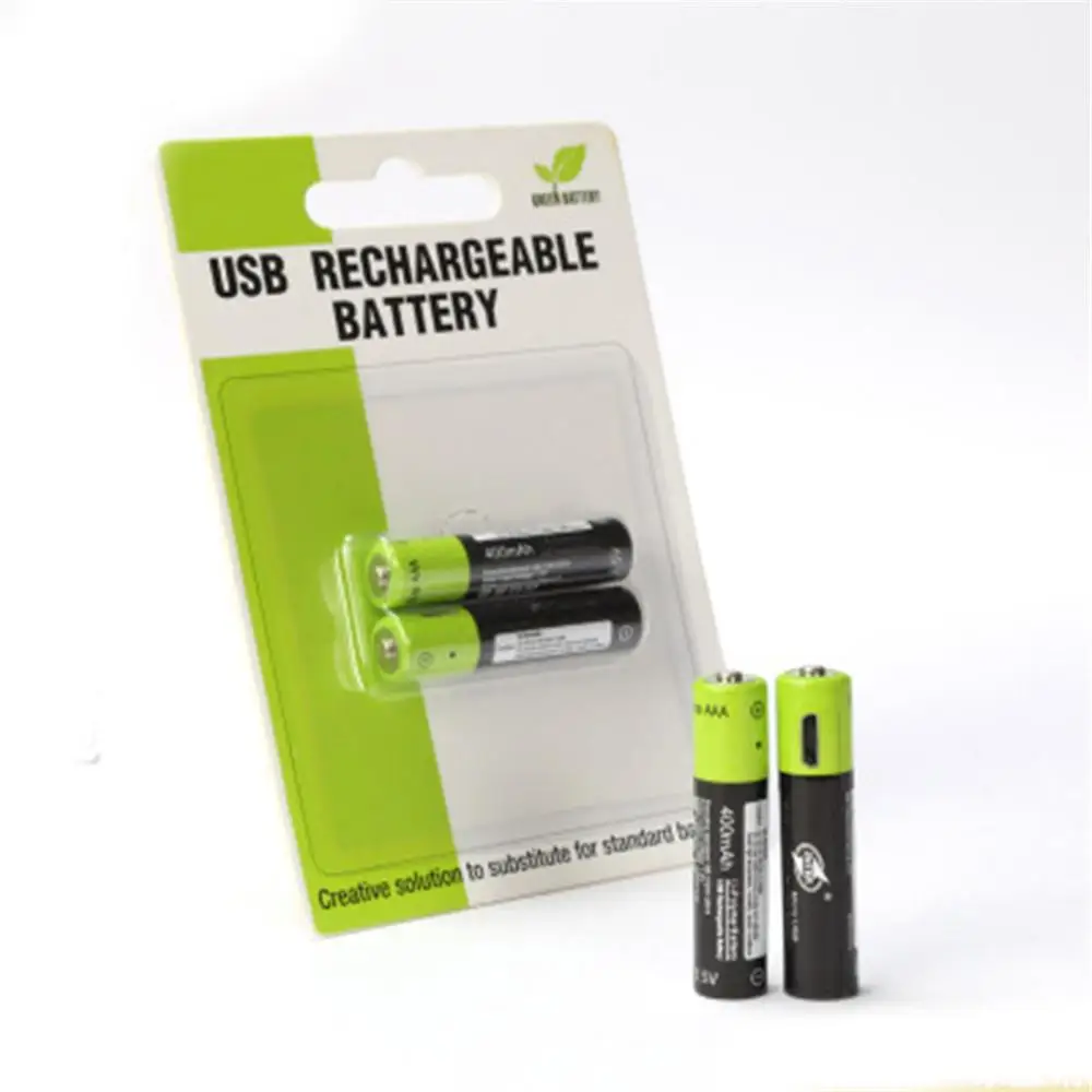 Znter 7-battery аккумуляторная батарея 600mah Mirco USB 1,5 v AAA перезаряжаемая литий-полимерная батарея с зарядным кабелем - Цвет: 4 battery