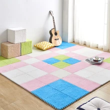 Urijk 1 шт. пены EVA замши ковер в детской комнате ковры ковер пэтчворк детская пазл мозайка Ева коврик впитывающим влагу выступающим мехом для маленьких детей Гостиная 30x30 см