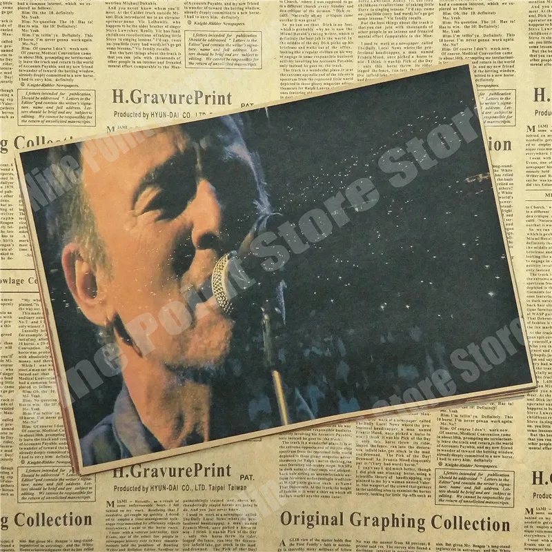 Декоративный плакат из крафт бумаги в стиле ретро Брюс спринстин|decorative poster|posters