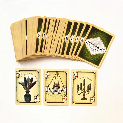 56 шт. бумажные игральные карты набор HENDRICK'S GIN Poker Card deck развлечения Новинка коллекция вина питьевой игры Pokers подарок