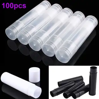 

Hot 100PCS Cosmetic DIY Empty Chapstick Lip Gloss Lipstick Balm Tube with Caps Container Bottle Lip Makeup Tool Lady Womem wyt77
