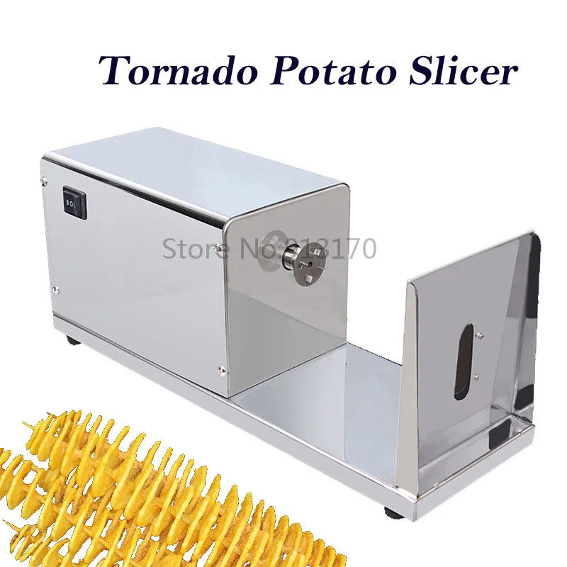 

Electric Automatic Tornado Potato Slicer Spiral Potato Machine Cutter Stainless Steel 220V50Hz specs