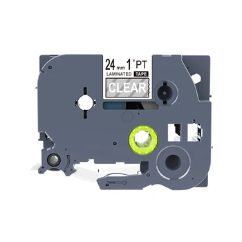 

1PCS TZe-155 tz155 TZ155 label tapes 24mm White on Clear TZ-155 compatible for PT3600 PT-H500 PT2710 PT330 ptouch label printers