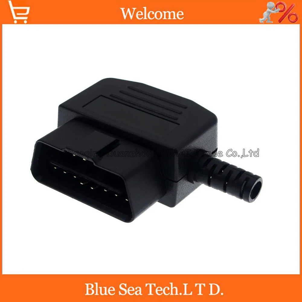 16-контактный Штекерный разъем OBD2 (с винтом и т. д.) для тестирования ECU штекер OBD J1962M